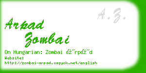 arpad zombai business card